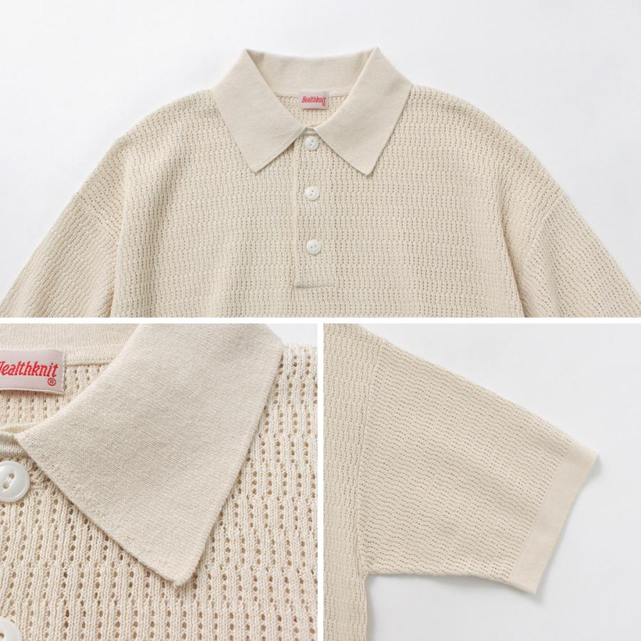 HEALTHKNIT（ヘルスニット） ポロカラー ショートスリーブ ニット カットソー 2025年モデル / ポロシャツ 半袖 サマーニット メンズ コットン | Healthknit | 15