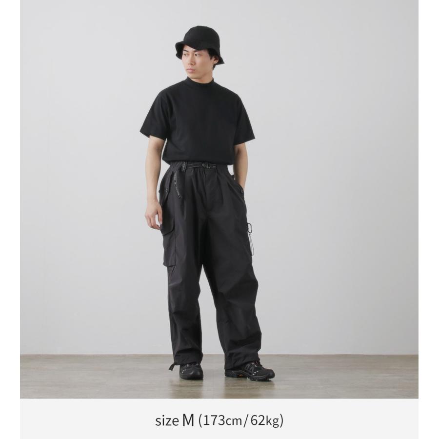 and wander ブラックカーゴパンツ L 30％OFF】AND WANDER（アンドワンダー） オーバーサイズ カーゴパンツ
