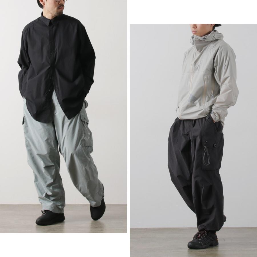 AND WANDER（アンドワンダー） オーバーサイズ カーゴパンツ 2025年モデル / メンズ ゆったり 大きい ナイロン アウトドア ウェビングベルト | and wander | 14