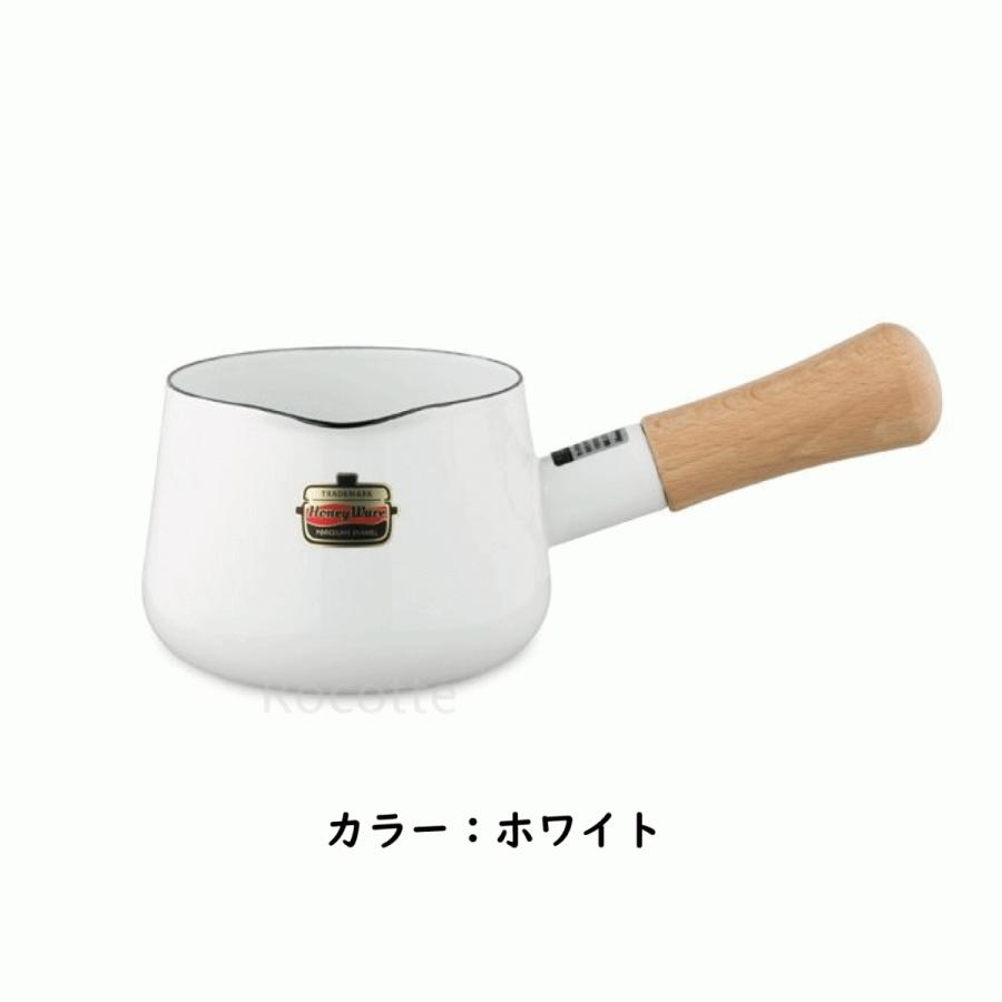 富士ホーロー ミルクパン 直火 片手鍋 小さい おしゃれ 木柄 キャンプ