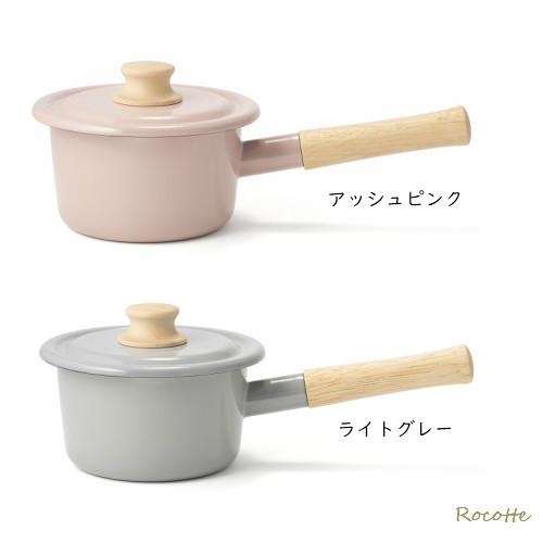 富士ホーロー ミルクパン IH 直火 蓋付き 片手鍋 14cm 小さい おしゃれ