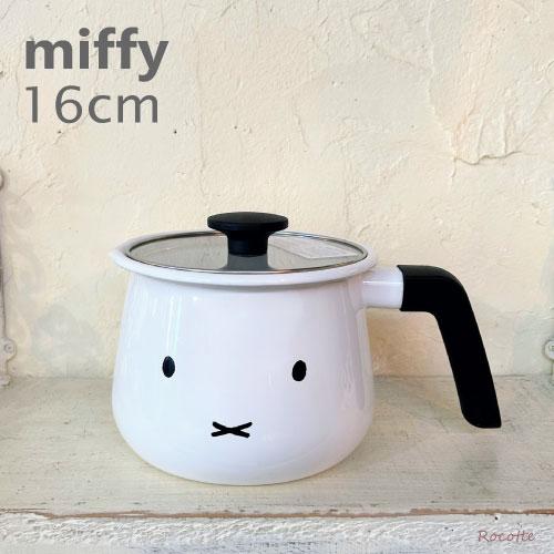 ミッフィー ホーロー鍋 16cm miffyface Series 富士ホーロー ミッフィー マルチポット 鍋 直火 IH