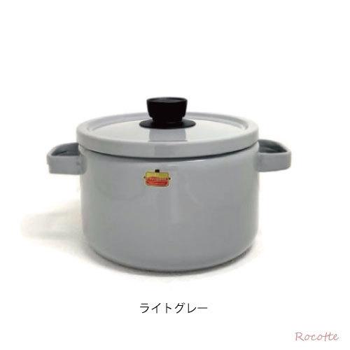 富士ホーロー 富士ホーロー鍋 両手鍋 深型 おしゃれ IH 22cm ソリッド