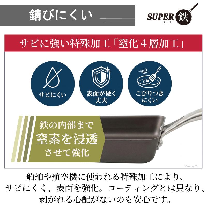スーパー鉄 ビタクラフト エッグパン 卵焼き器 日本製 IH ガス火 直火