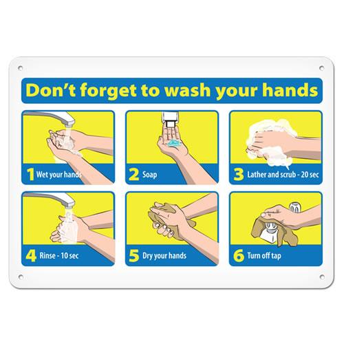 incomdirect  ハンドウォッシュサイン（Don't Forget To Wash Your Hands） 7” X 10”_SA5081 | 