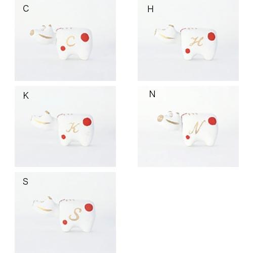 西川庄六商店 日本の縁起物 BOUDAI イニシャル 赤べこ 002696 |  | 01