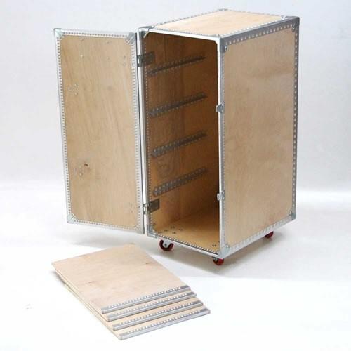 DULTON Wooden cabinet w/castors 4layers (キャスター付き木製