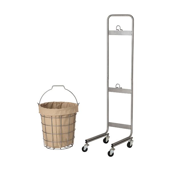 WIRE ARTS & PRO ランドリーラウンドバスケット ダブル(2段)25L×2 キャスター付 003328 | BRID | 04