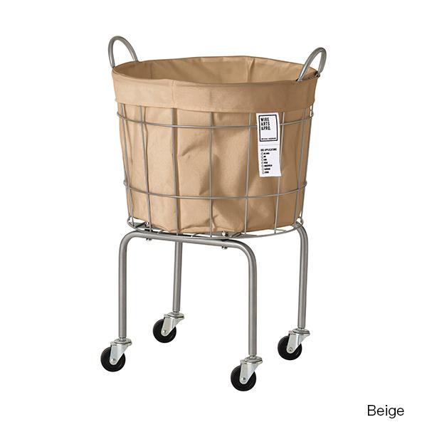 WIRE ARTS & PRO ランドリーラウンドバスケット キャスターレッグ 35L（003334） | BRID | 03