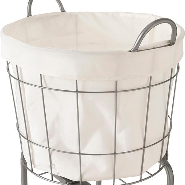 WIRE ARTS & PRO ランドリーラウンドバスケット キャスターレッグ 35L（003334） | BRID | 08