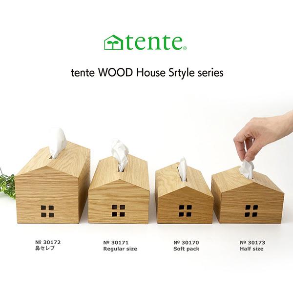 tente WOOD House Style ティッシュケース レギュラーサイズ 30171