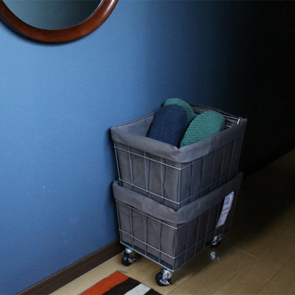 WIRE ARTS & PRO スタッキングバスケット 3段 キャスター/ウォッシャブルカバー 003373 | BRID | 07