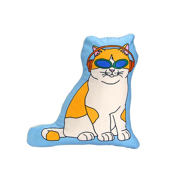 MIDORI KOMATSU エンジョイ C&D クラブ クッション "Cat/Blue" | DETAIL