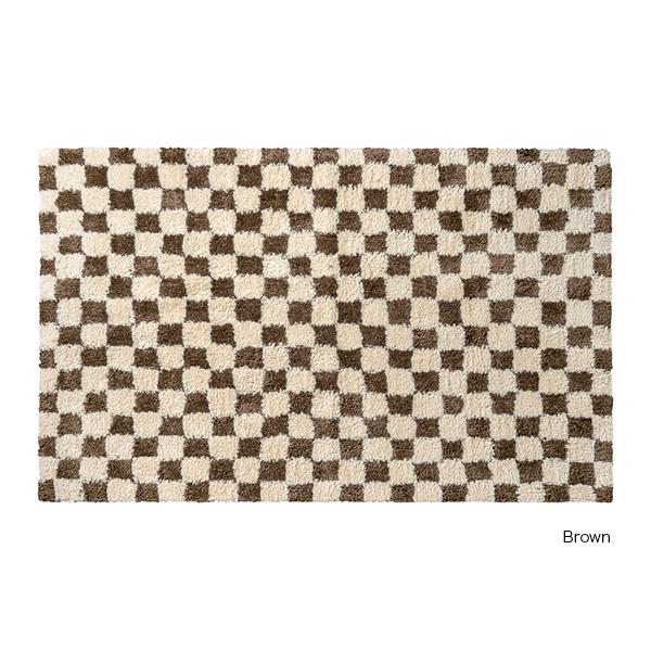 BRID（ブリッド） モロッコ チェッカー ラグ 140×200cm 001462