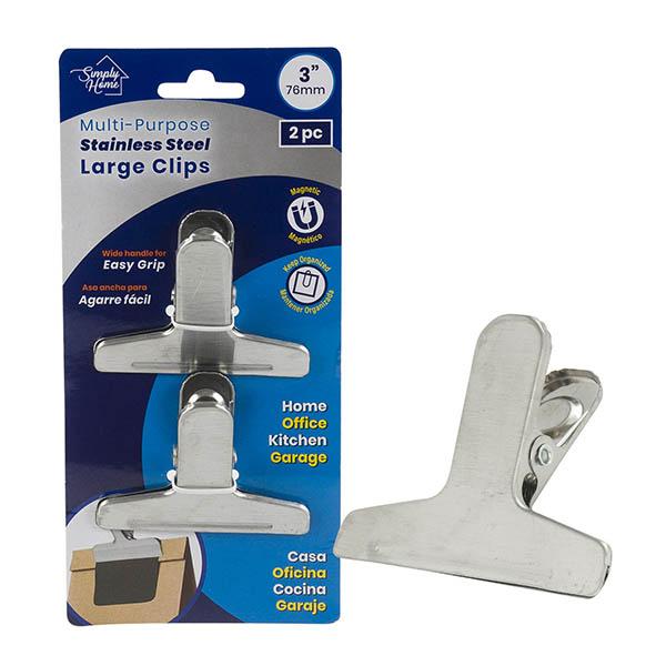 Simply Home ステンレスマグネットクリップ3"（2PC）4S-61231 | 