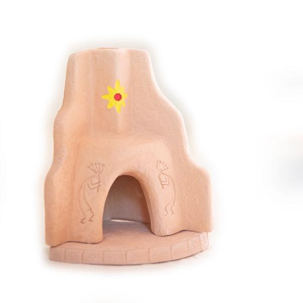 Incienso de Santa Fe サウスウェストスタイルコーナーファイアープレイス Southwest Style Corner Fireplace インセンスバーナー 松の天然木製お香付き | 