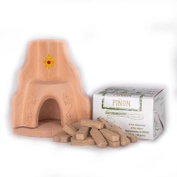 Incienso de Santa Fe サウスウェストスタイルコーナーファイアープレイス Southwest Style Corner Fireplace インセンスバーナー 松の天然木製お香付き |  | 01