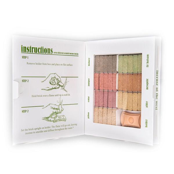 Incienso de Santa Fe インセンス お香 7種の香りサンプラー 7 Scent Sampler Natural Wood Incense with Burner 70 Count |  | 01