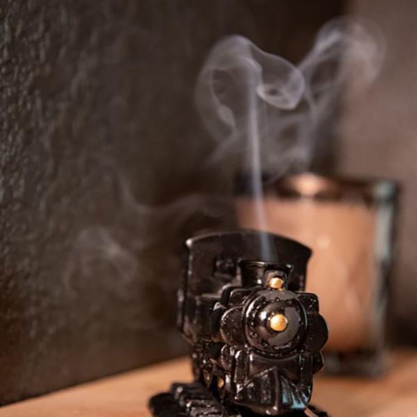 Incienso de Santa Fe ブラック スチーム エンジン Black Steam Engine Natural Wood Incense Burner インセンスバーナー 松の天然木製お香付き |  | 02