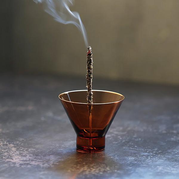 HUNT9 Hazel Alle a te ヘーゼル アラーテ お香立て インセンスホルダー Dusky Amber Cylinder 58293 | magnet | 03