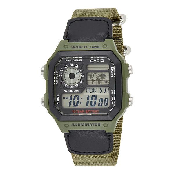 CASIO メンズデジタル腕時計 AE-1200WHB-3BVDF｜rodcontrol