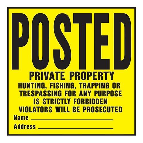 HY-KO 11x11 HeavyDutyプラスチックサイン(POSTED PRIVATE PROPERTY) HY-YP-1 | 