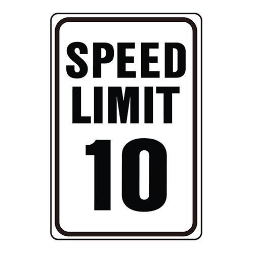 HY-KO  12x18 アルミサインプレート（SPEED LIMIT 10 MPH） HY-HW-10 | 
