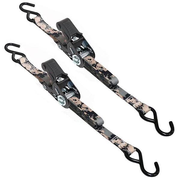 CARGOLOC Sフックデジタルカモ柄ラチェットタイダウンベルト2.4ｍ[2本セット] 32580 | 