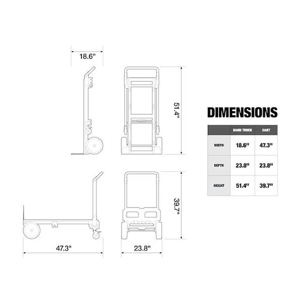 TOUGHBUILT STACK TECH コンバーチブルハンドトラック TB-B1-T-20（2026年2月発送予定） | TOUGHBUILT | 15
