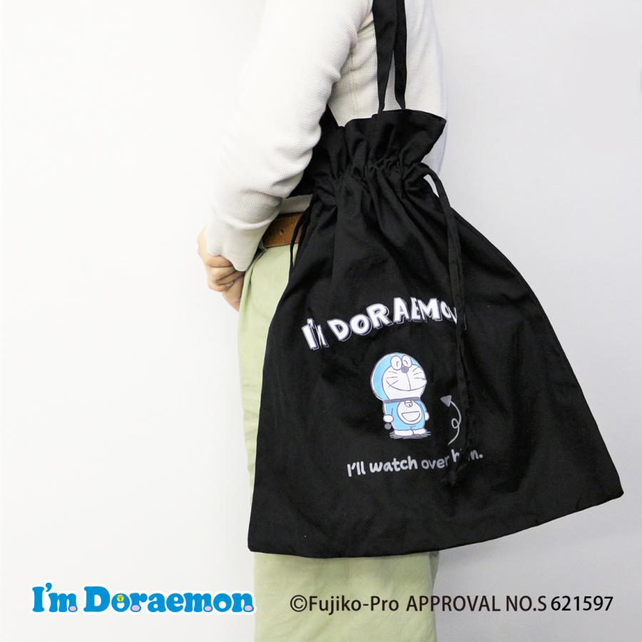 I'm Doraemon】巾着トートバッグ（BK）2525 :4580655052525:CHARA MALL 