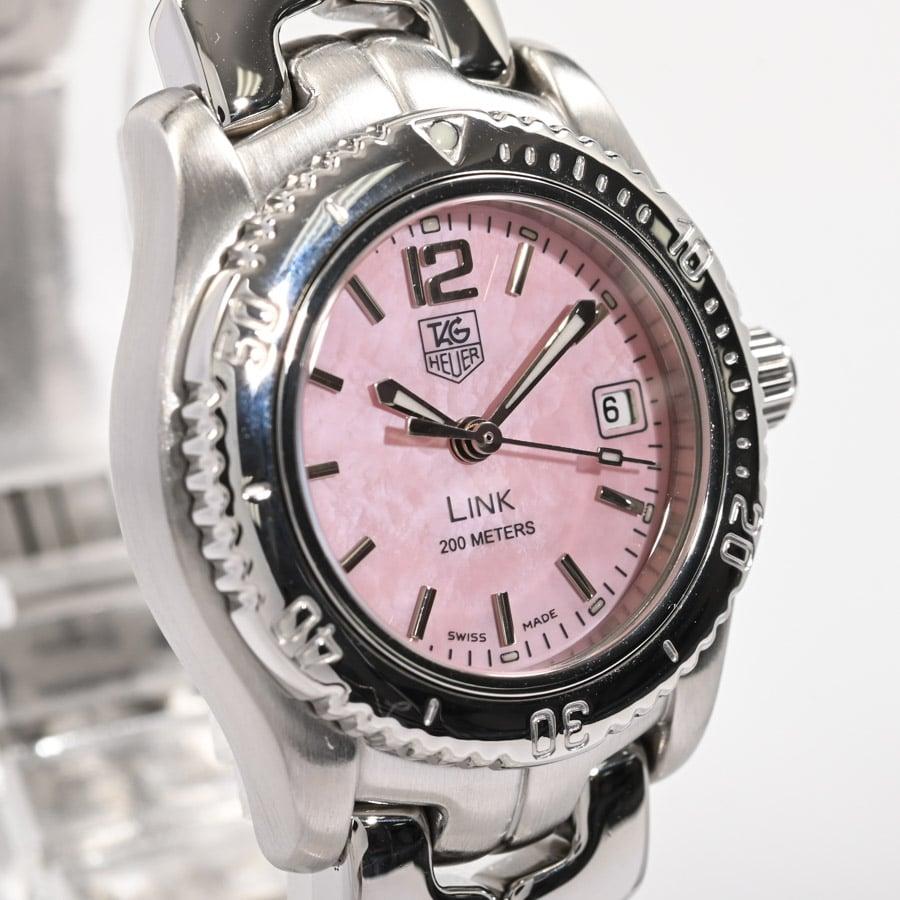 タグホイヤー リンクデイト 腕時計 WT141M ピンクシェル レディース