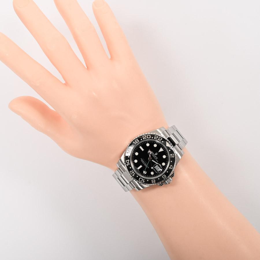ロレックス GMTマスター2 スティックダイヤル 腕時計 116710LN V番 ブラック メンズ 中古A品｜rodeo-shop｜07