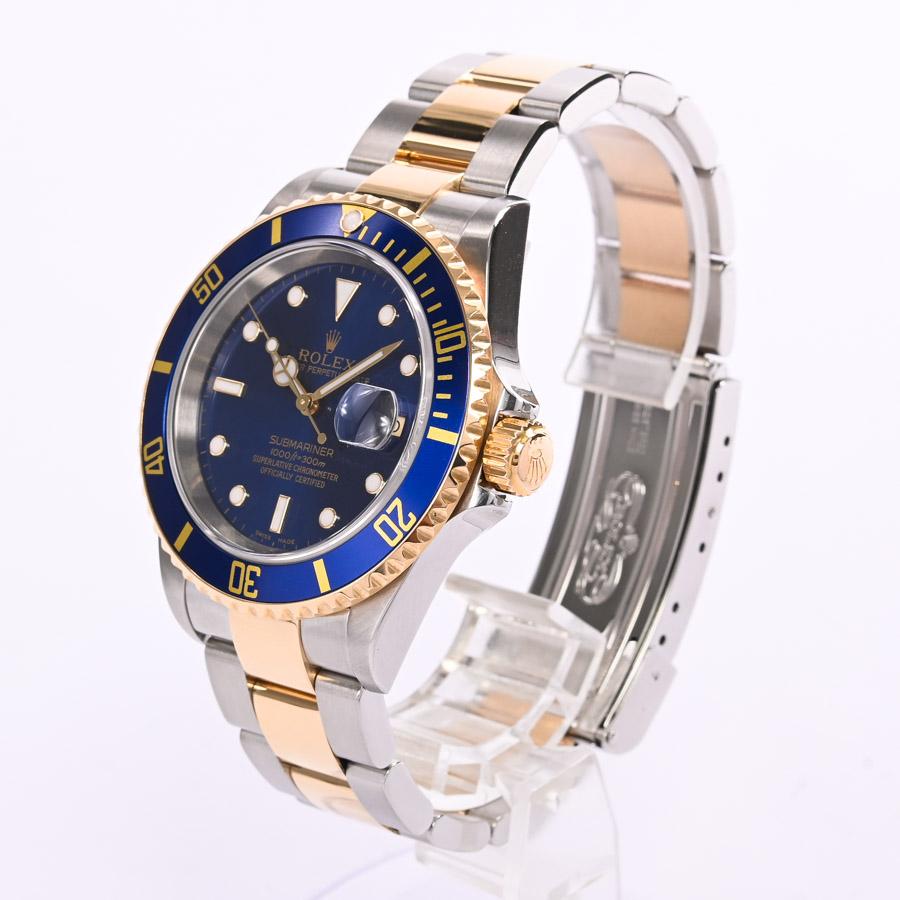 ロレックス サブマリーナー 腕時計 16613 F番 ブルー メンズ 中古A品｜rodeo-shop｜02