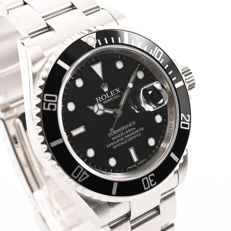 ロレックス サブマリーナー 腕時計 16610 V番 ブラック メンズ 中古A品｜rodeo-shop｜04