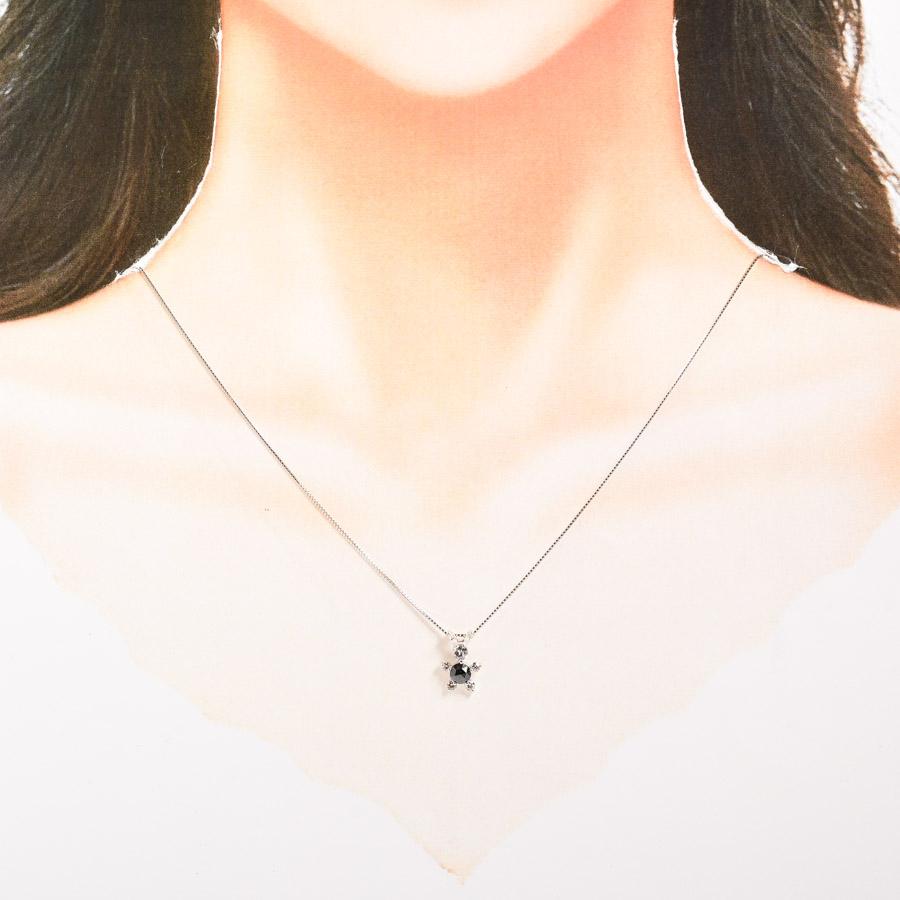 ブラックダイヤ ネックレス ブラックダイヤ0.61ct ダイヤ 3.1g 