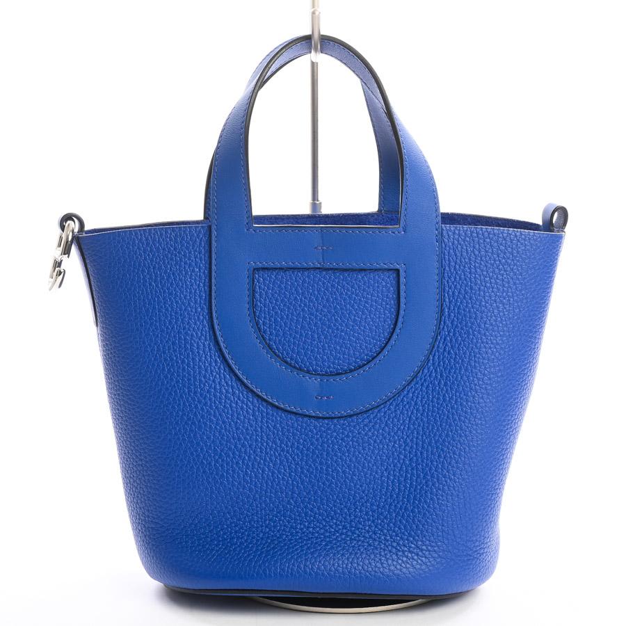 HERMES エルメス インザループ18 ハンドバッグ ブルーロワイヤル  