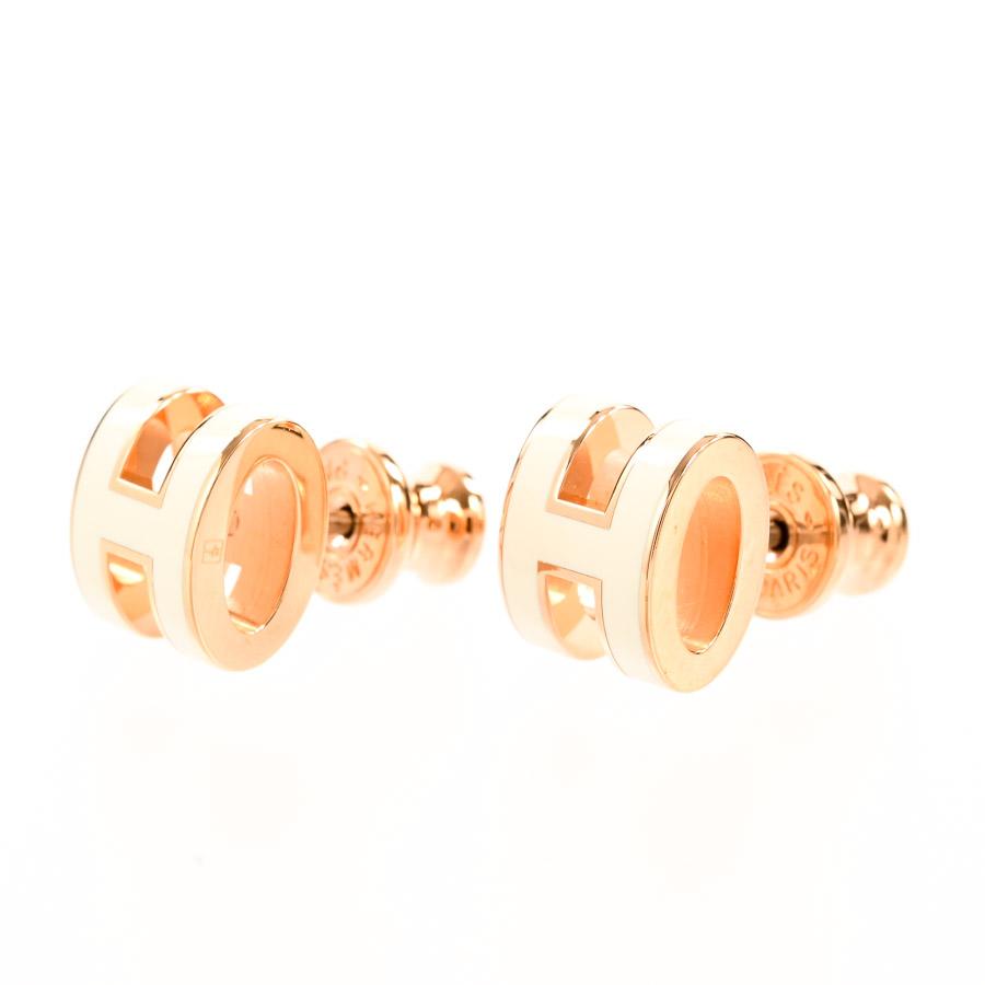 エルメス ミニポップH ピアス ホワイト レディース 未使用品 : 6144334  