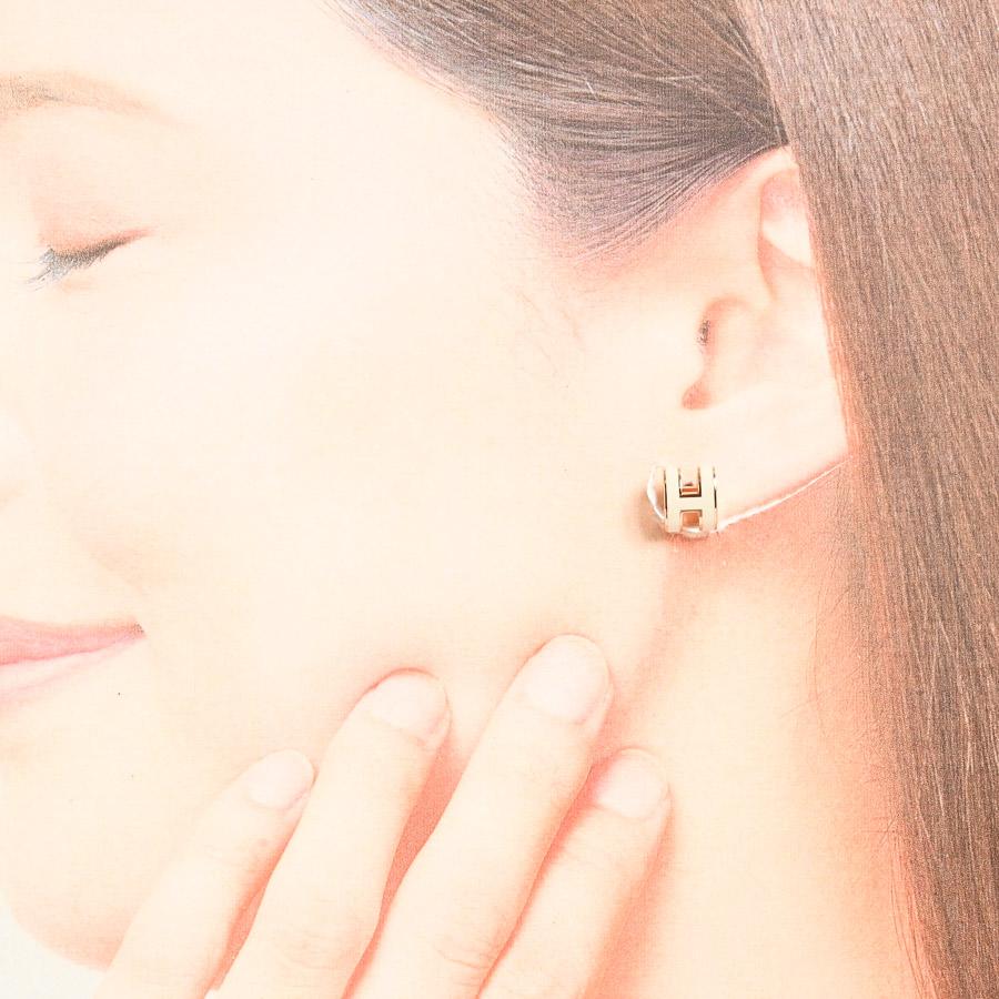 エルメス ミニポップH ピアス ホワイト レディース 未使用品 : 6144334  