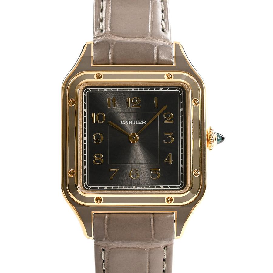 Cartier カルティエ サントス デュモンLM グレーラッカー 腕時計