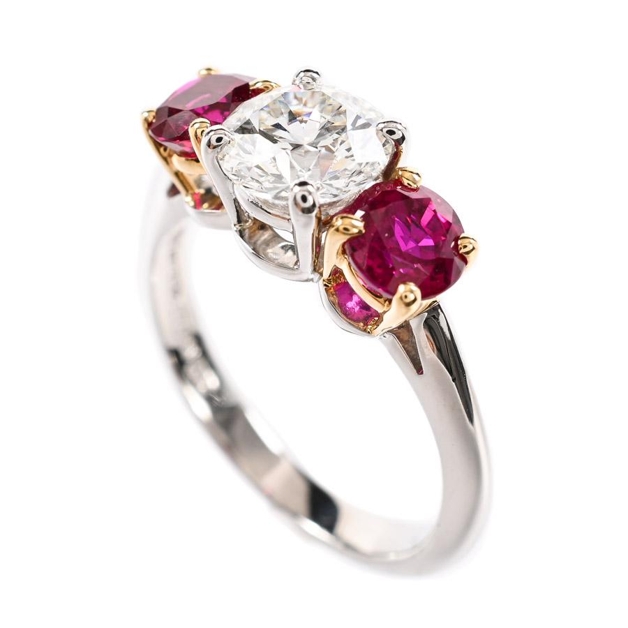 TIFFANY&Co. ティファニー ダイヤ・ルビー リング 12号 レディース  