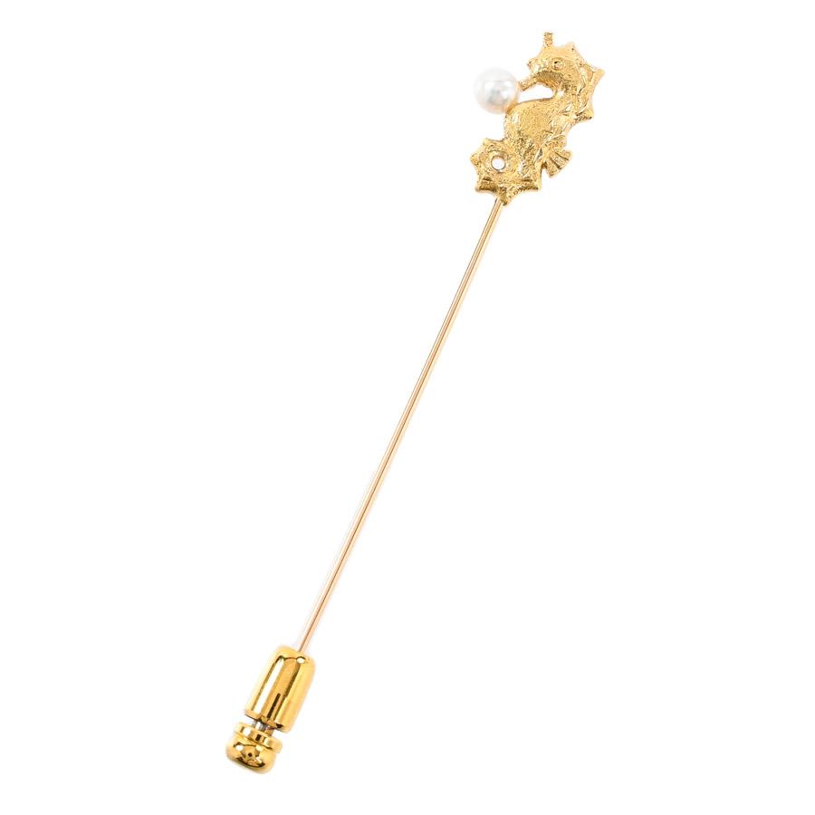 MIKIMOTO ミキモト タツノオトシゴ ブローチ 全長:約7.3cm MIKIMOTO ミキモト タツノオトシゴ ブローチ 全長:約7.3cm