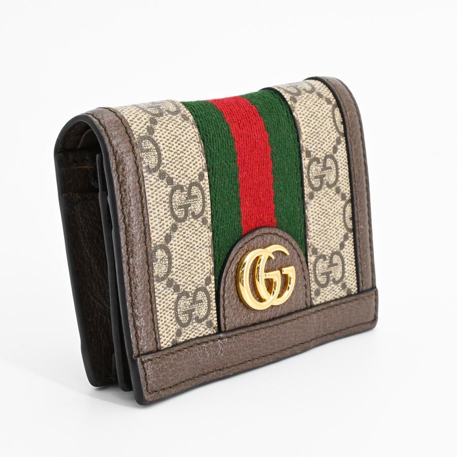 GUCCI グッチ GGミニウォレット 二つ折財布 523155 ベージュ/ダーク  