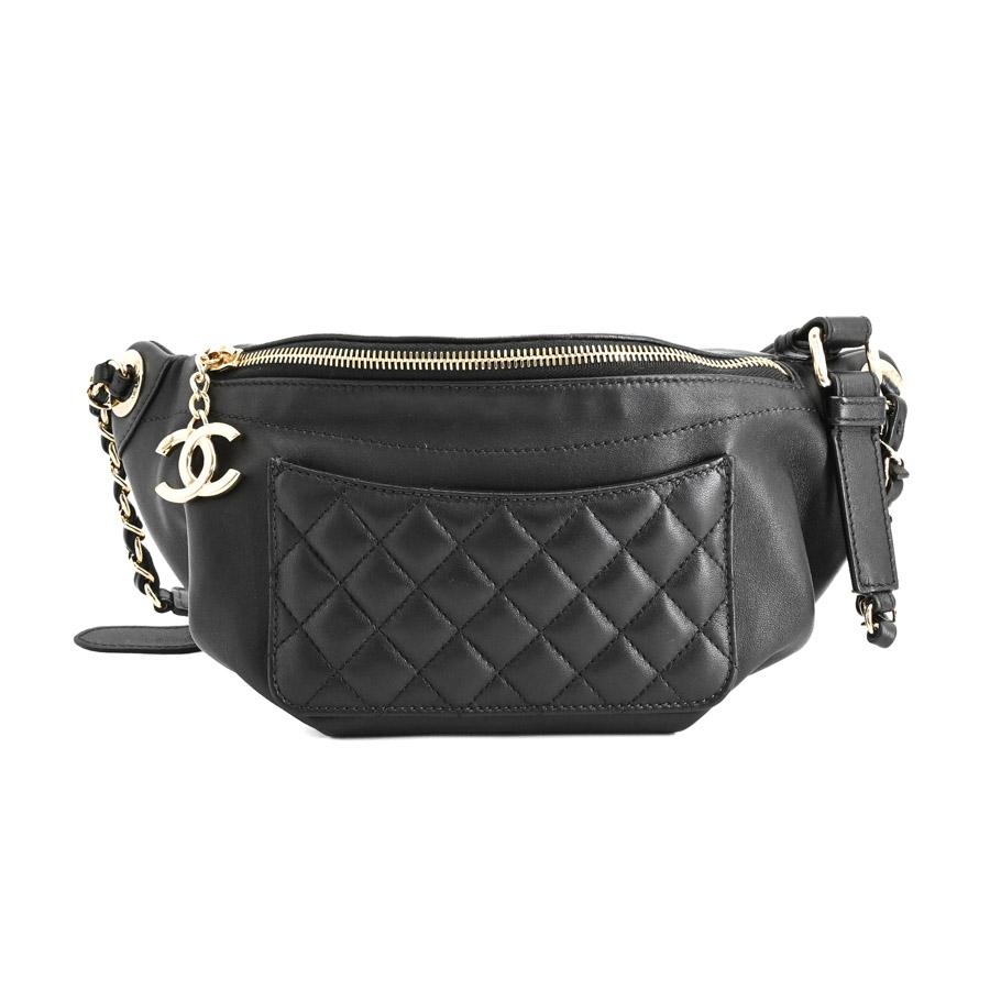 CHANEL シャネル ボディバッグ A57832 ブラック レディース 中古A品 