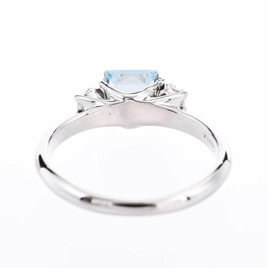 アクワマリン リング  アクワマリン1.04ct ダイヤ 12号 3.3g レディース 中古A品の画像