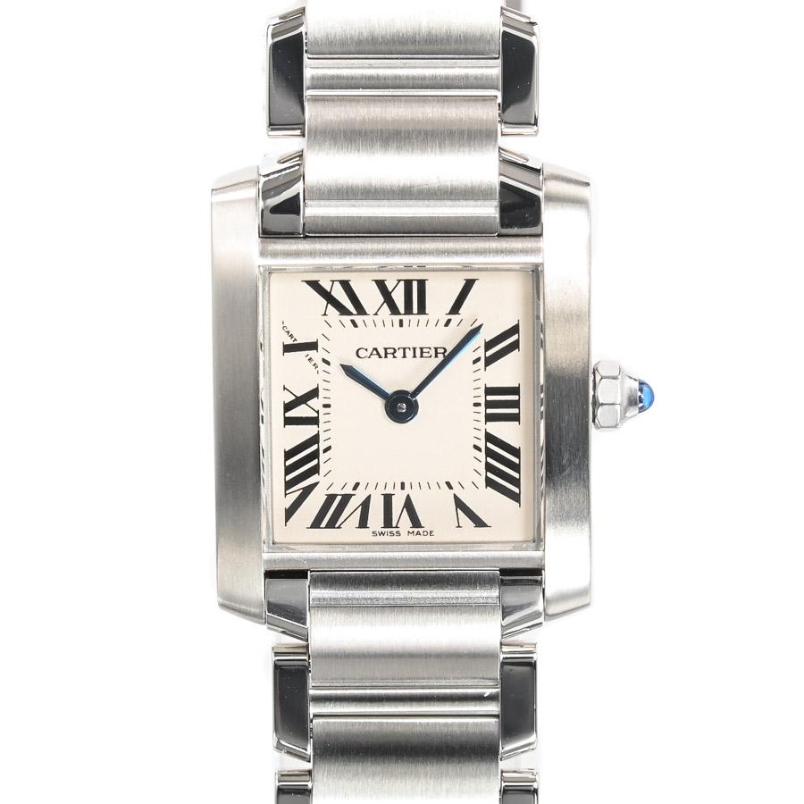 Cartier カルティエ タンクフランセーズSM 腕時計 W51008Q3 ホワイト  