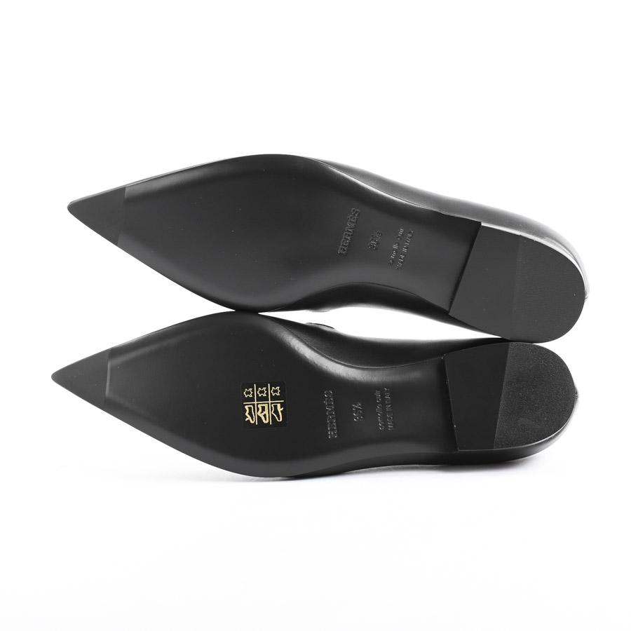 HERMES（エルメス） ケリーバレエシューズ 靴 ブラック レディース