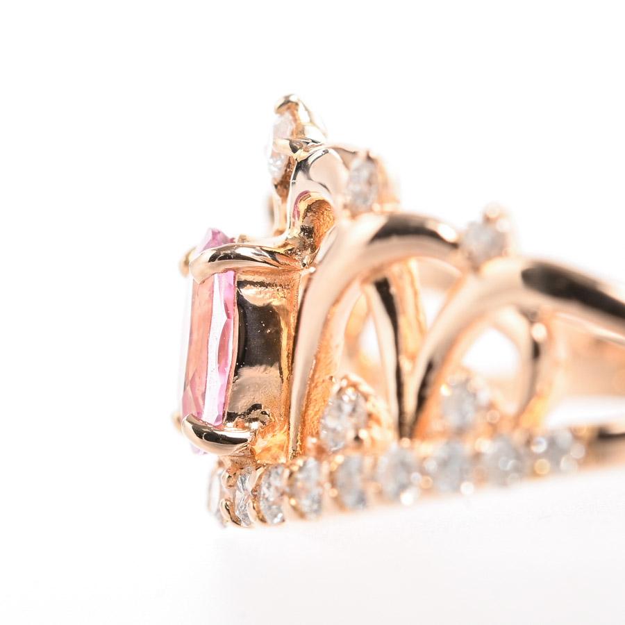 ピンクサファイア リング  ピンクサファイア0.282ct ダイヤ0.2ct 7.5号 2.0g レディース 中古A品の画像
