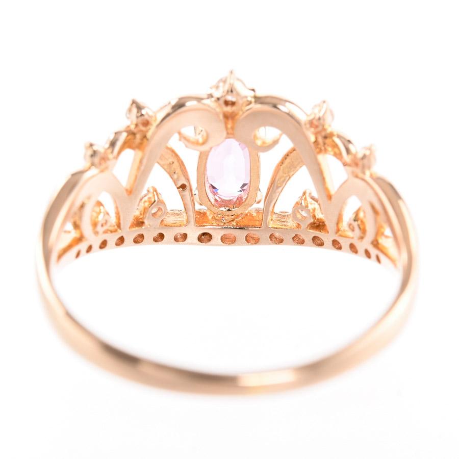 ピンクサファイア リング  ピンクサファイア0.282ct ダイヤ0.2ct 7.5号 2.0g レディース 中古A品の画像