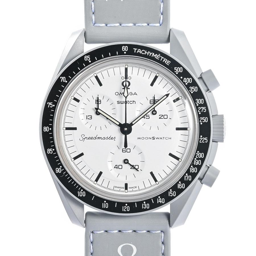 Swatch スウォッチ MoonSwatch 1965 オメガコラボ SO33M106 腕時計
 セラミック ホワイト/グレー クオーツ ホワイト文字盤 ユニセックス【中古】【207】 Swatch x Omega Release MoonSwatch 1965 Inspired by Original NASA Tests