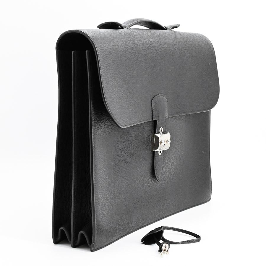 エルメス サックアデペッシュ　ブリーフケース　黒 HERMES エルメス サックアデペッシュ38 ブリーフケース ビジネス